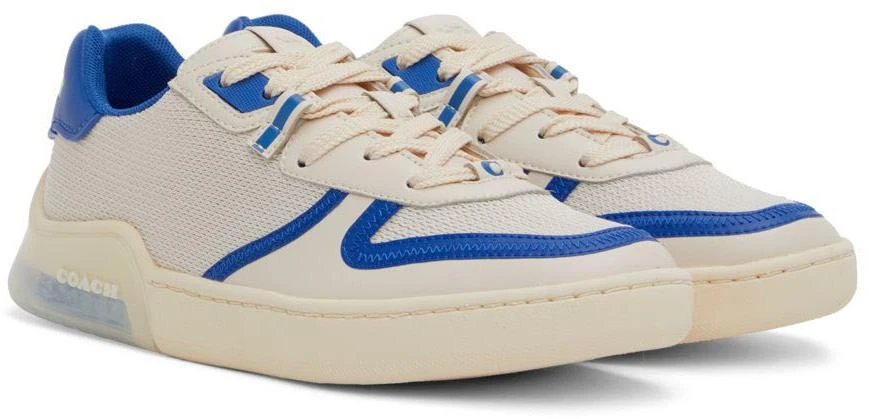 商品Coach|Off-White & Blue Citysole Court Sneakers,价格¥493,第4张图片详细描述