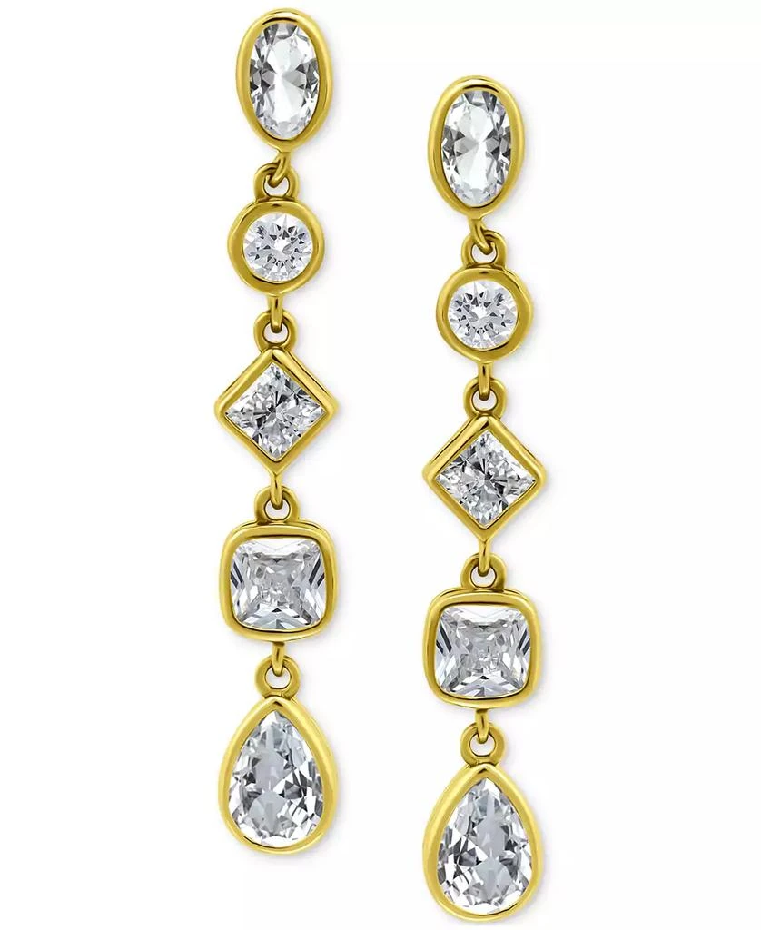 商品Giani Bernini|Cubic Zirconia Linear Drop Earrings (3-1/2 ct. t.w.) in 18k Yellow Gold Over Sterling Silver, Exclusively at Macy's,价格¥690,第1张图片