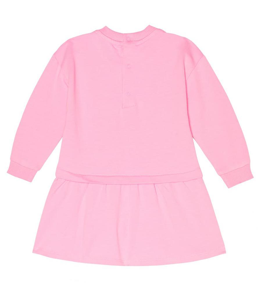 商品Moschino|婴幼儿 — 印花棉质混纺运动衫式连衣裙,价格¥952,第4张图片详细描述