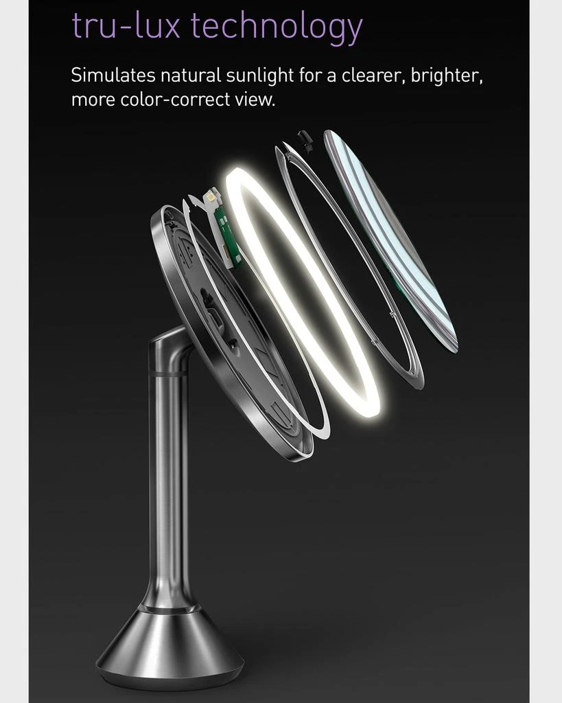 商品simplehuman|Trio Max Sensor Makeup Mirror, Brushed,价格¥2723,第3张图片详细描述