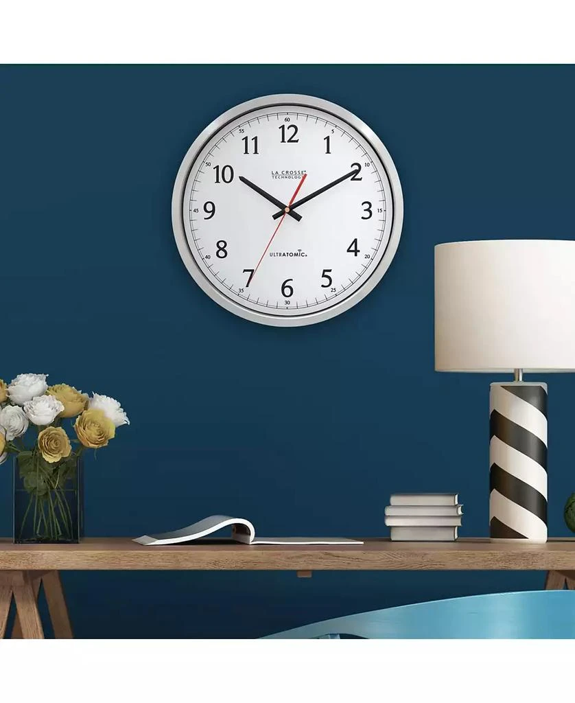 商品La Crosse Technology|14" Ultratomic Analog Stainless Wall Clock,价格¥687,第4张图片详细描述