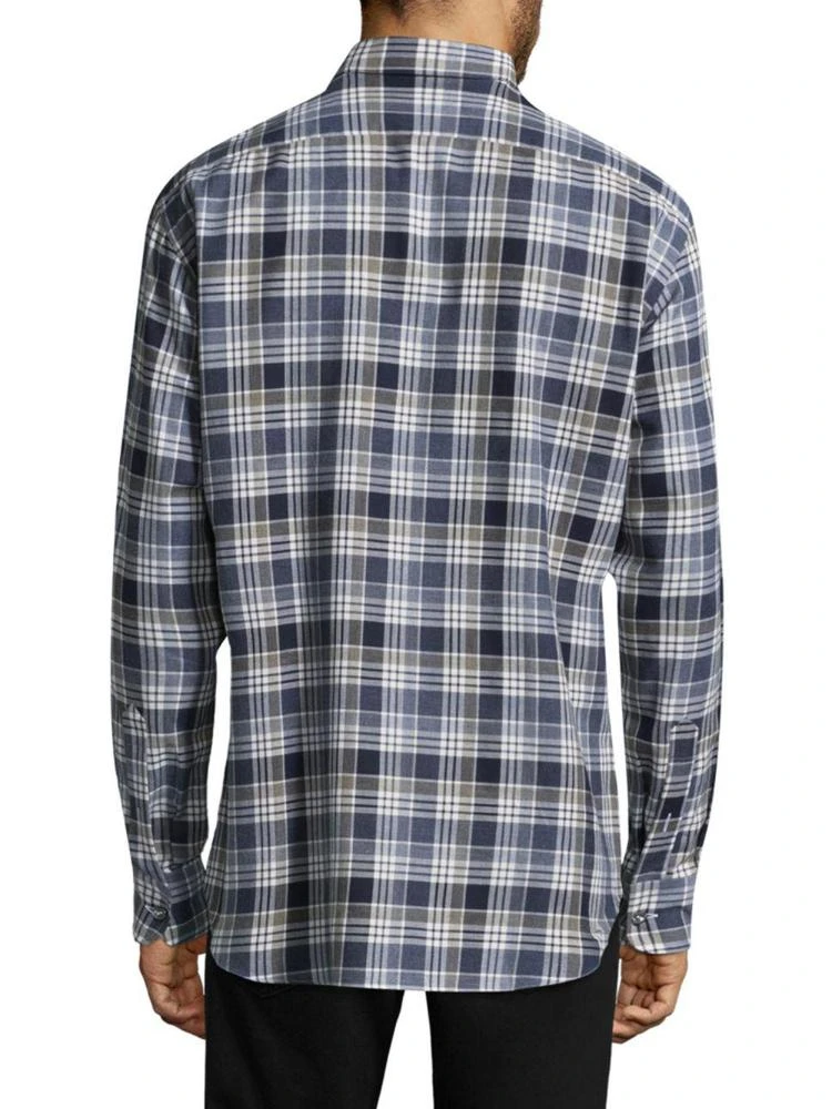 商品Brioni|Plaid Cotton Casual Button-Down Shirt,价格¥1741,第2张图片详细描述