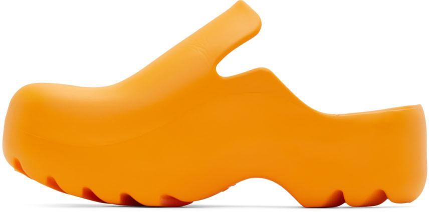 商品Bottega Veneta|Orange Rubber Flash Clogs,价格¥4355,第5张图片详细描述