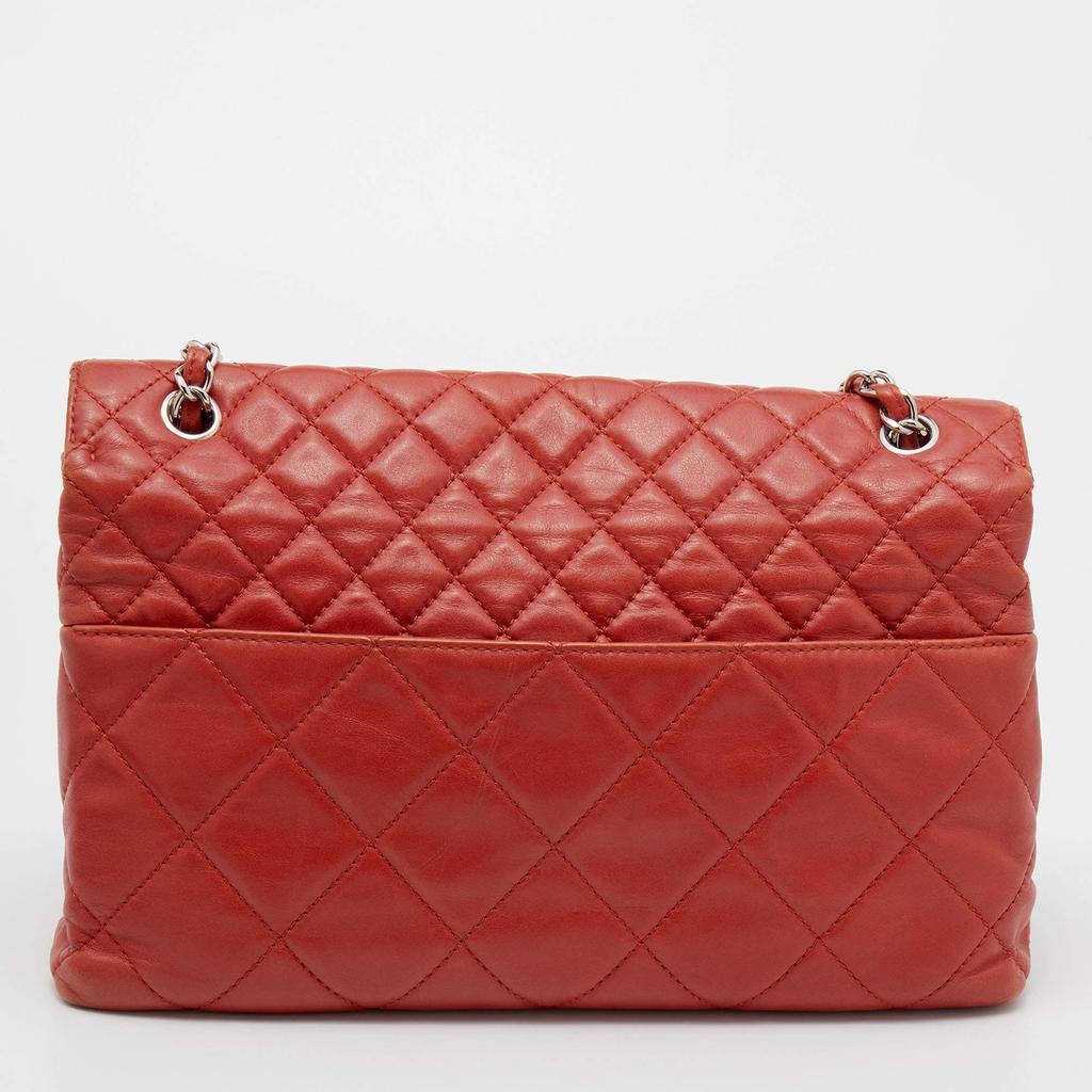 商品[二手商品] Chanel|Chanel Orange Quilted Leather In-The-Business Flap Bag,价格¥19538,第6张图片详细描述