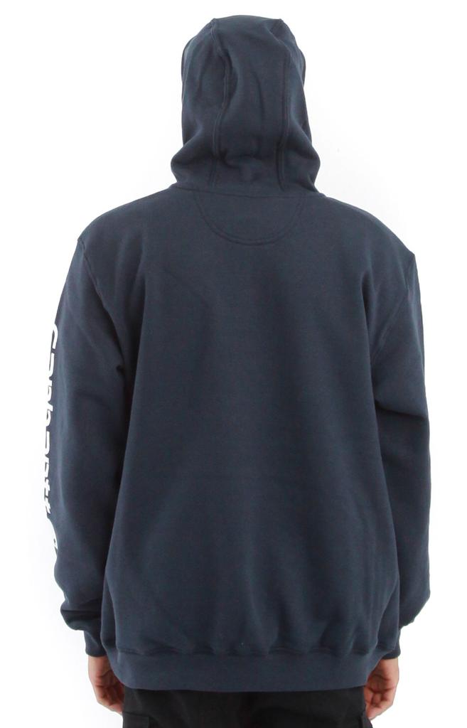 (K288) MW Signature Sleeve Logo Pullover Hoodie - New Navy商品第2张图片规格展示