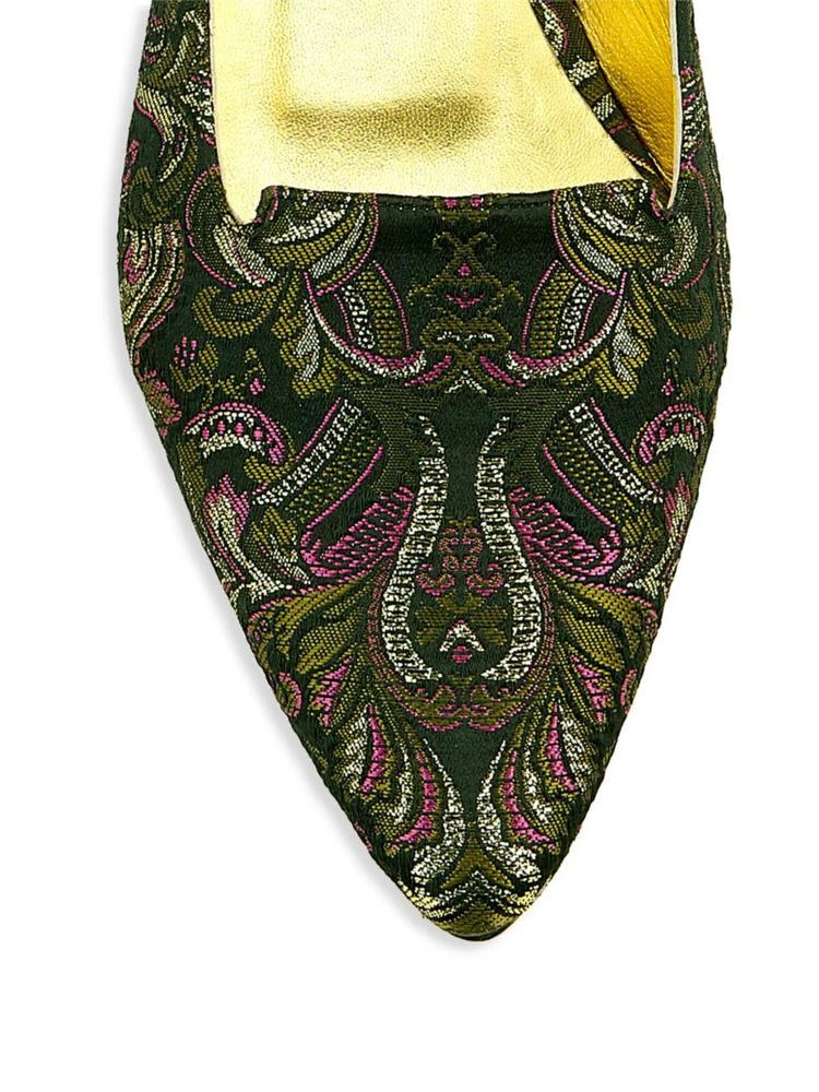 商品Manolo Blahnik|Ruby Embroidered Point Toe Mules,价格¥1934,第3张图片详细描述