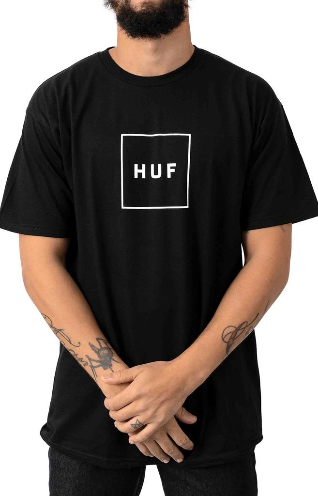 商品HUF|Essentials Box Logo T-Shirt - Black,价格¥134,第1张图片