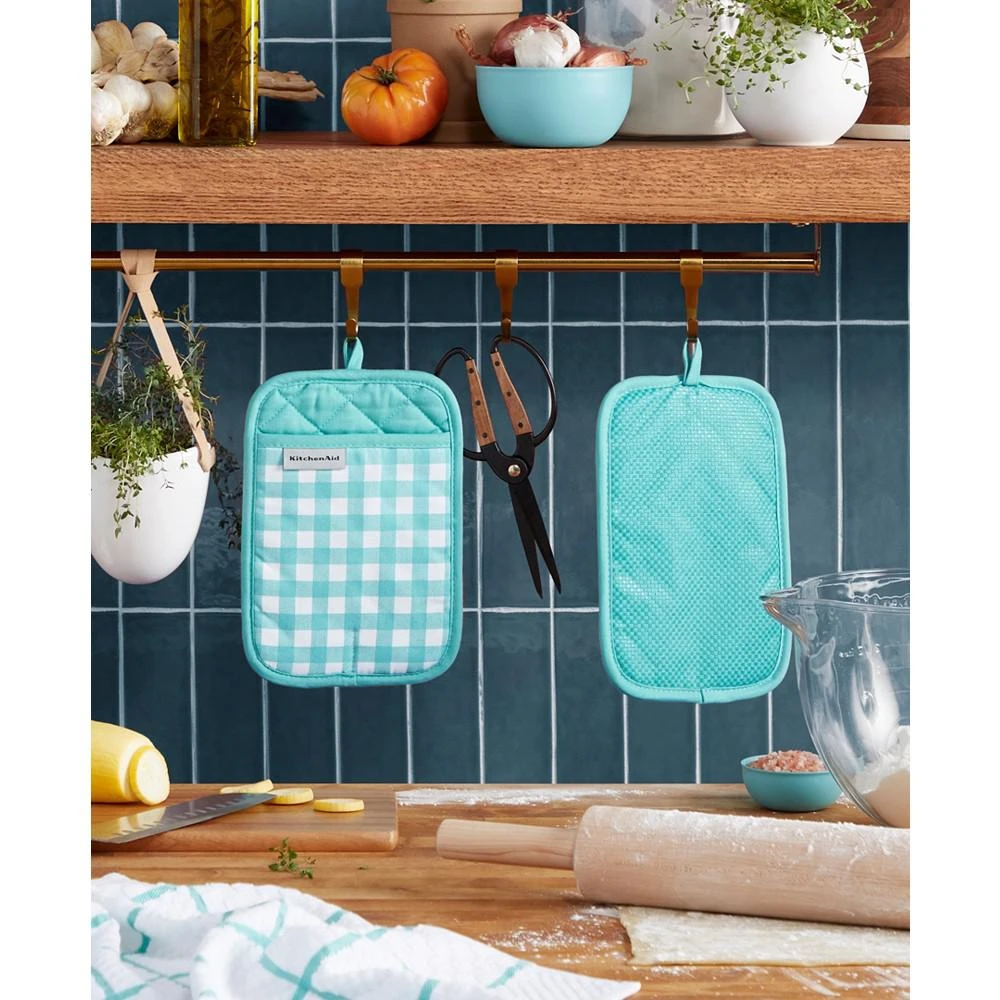 商品KitchenAid|Gingham Pot Holder 2-Pack Set, 7" x 10",价格¥299,第4张图片详细描述