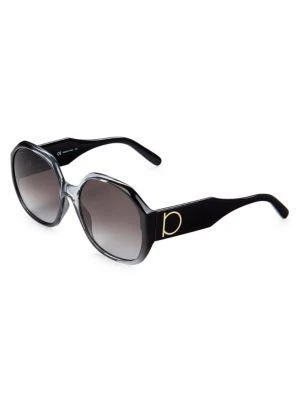 商品Salvatore Ferragamo|60MM Round Sunglasses,价格¥804,第2张图片详细描述