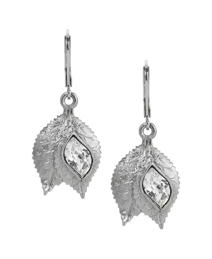 商品2028|Crystal Leaf Drop Earrings,价格¥228,第2张图片详细描述