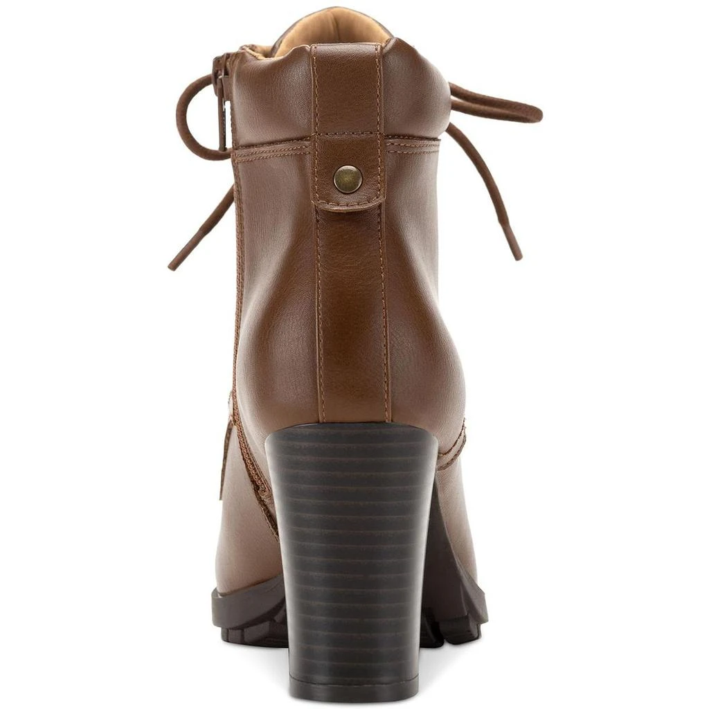 商品Style & Co|Style & Co. Womens Lucillee Faux Leather Lace Up Ankle Boots,价格¥84,第4张图片详细描述