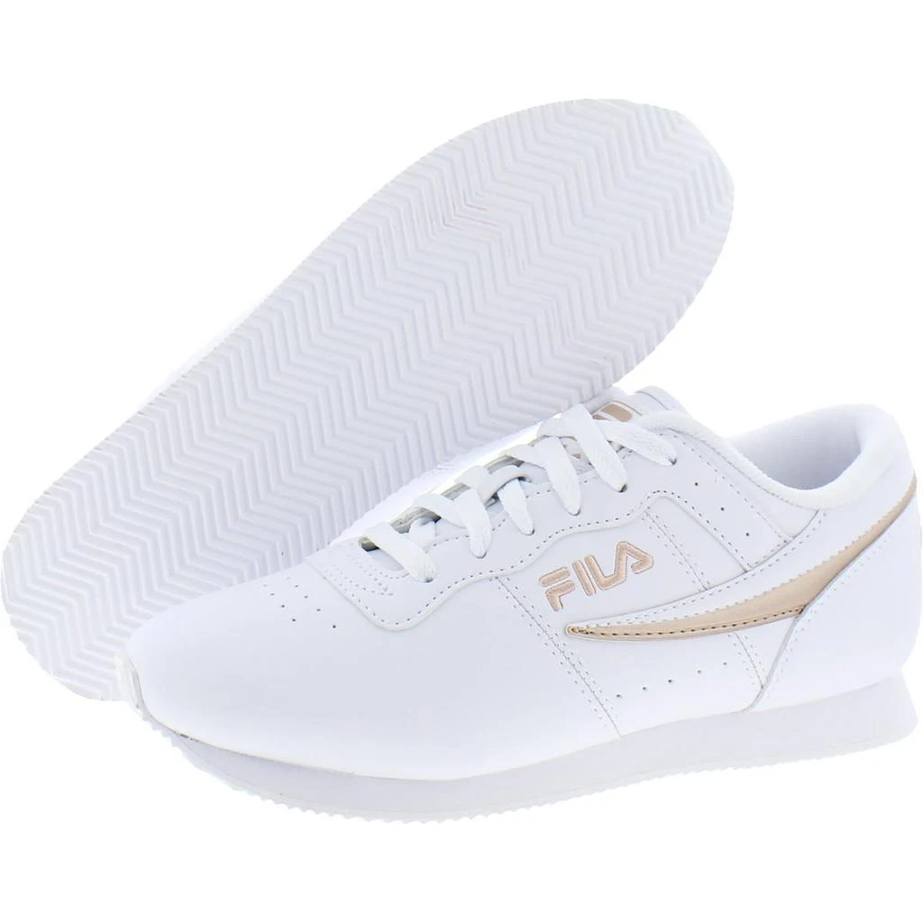 商品Fila|Fila Womens Machu Faux Leather Lace-Up Casual Sneakers,价格¥83,第3张图片详细描述