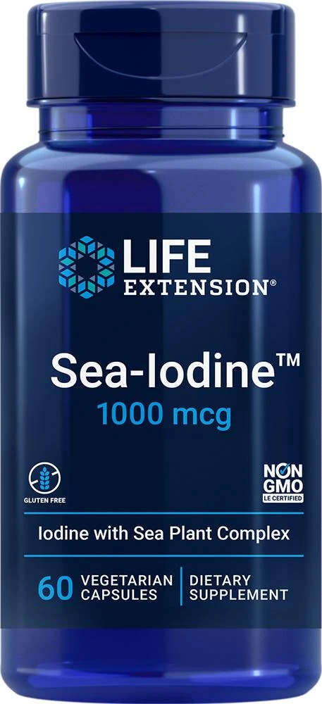 商品Life Extension|Life Extension Sea-Iodine™, 60 vegetarian - 1000 mcg (1000 mcg, 60 vegetarian capsules),价格¥49,第1张图片