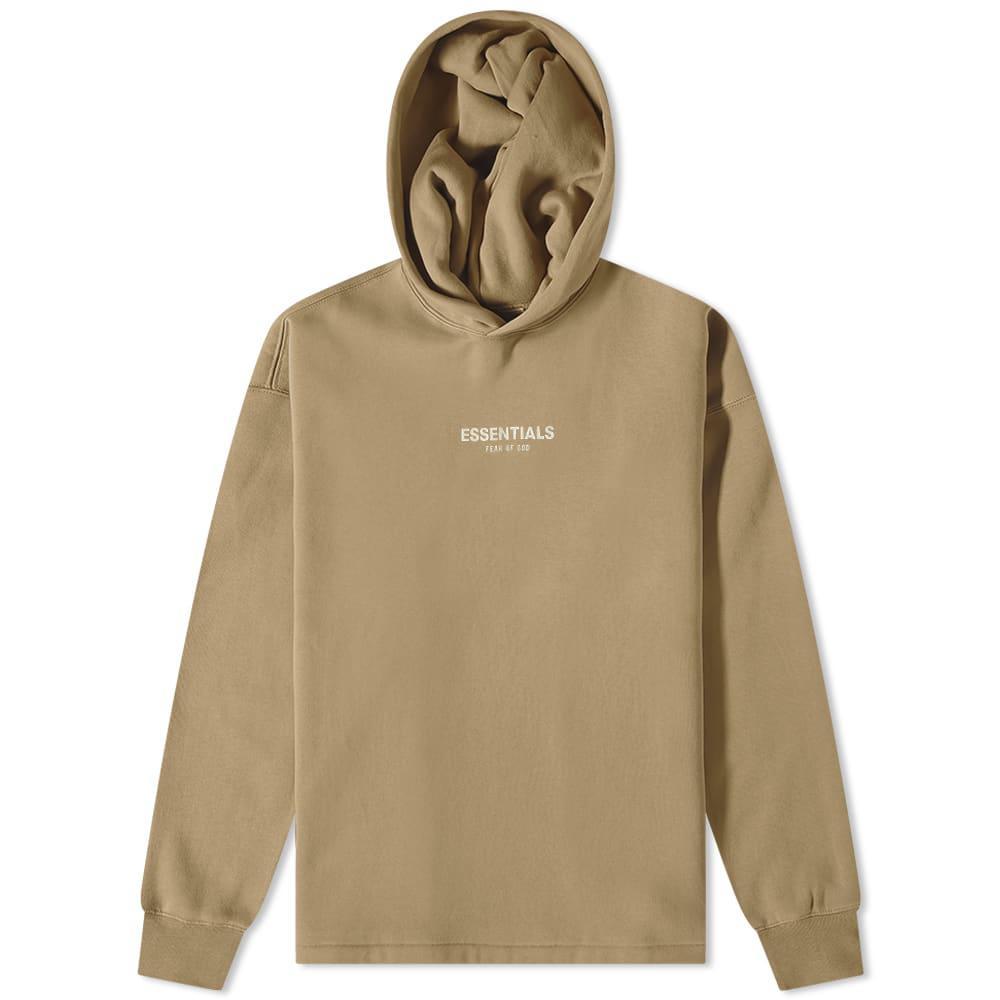 商品Essentials|Fear of God ESSENTIALS Logo Relaxed Hoody - Oak,价格¥736,第1张图片