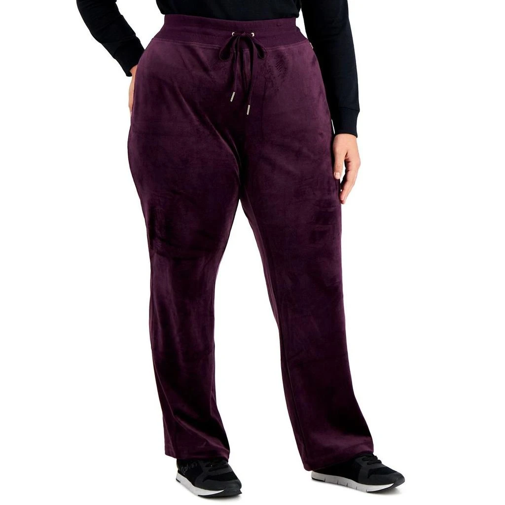 商品Calvin Klein|Calvin Klein Womens Velour Drawstring Straight Leg Pants,价格¥100,第1张图片