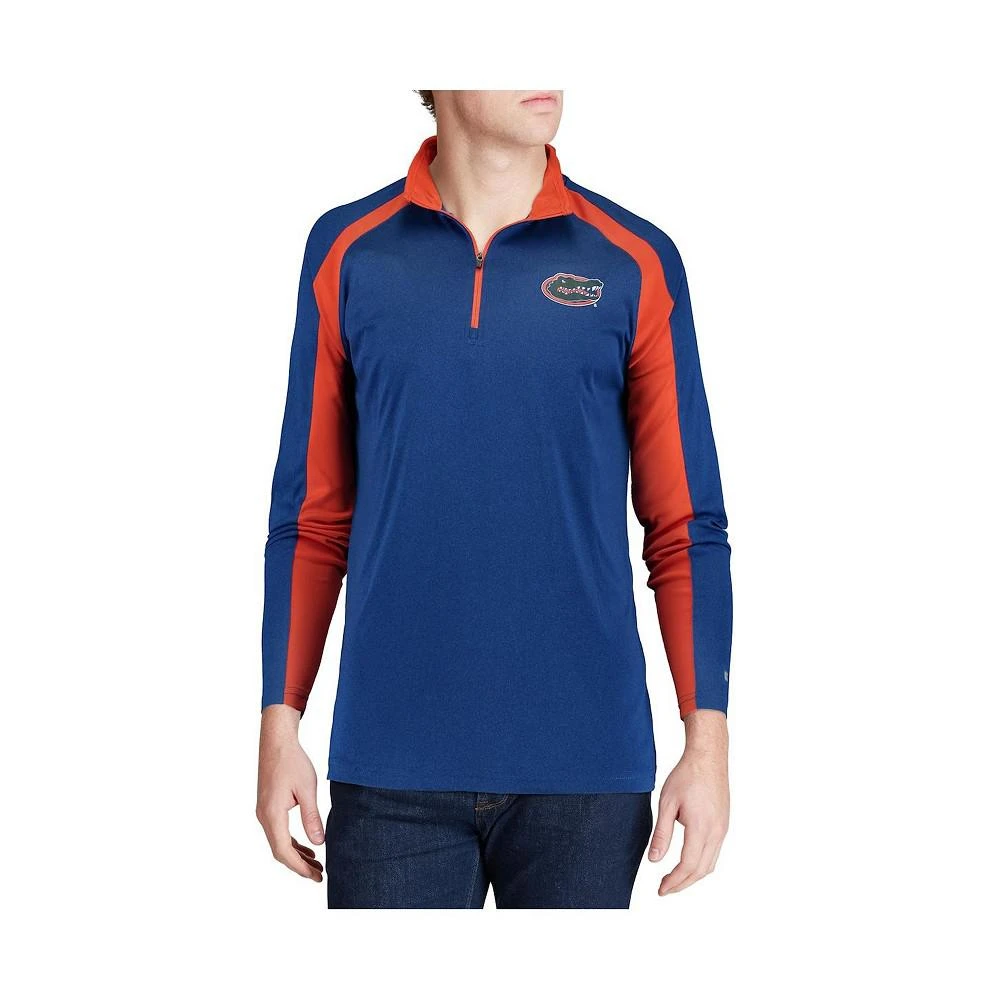 商品Colosseum|Men's Heathered Royal Florida Gators The J. Peterman Quarter-Zip Pullover Jacket,价格¥244,第5张图片详细描述