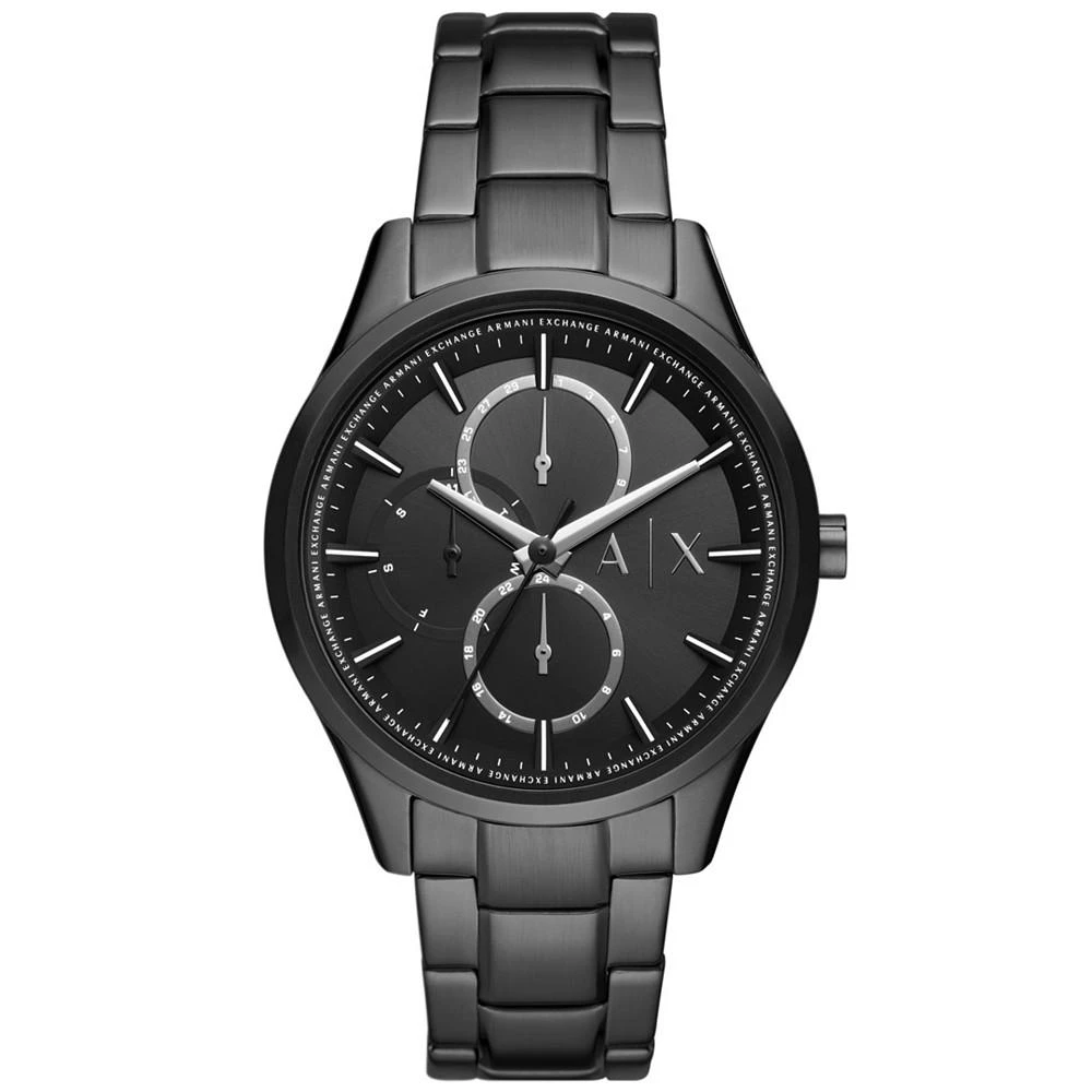 商品Armani Exchange|Men's Multifunction Black Stainless Steel Bracelet Watch, 42mm,价格¥1431,第1张图片