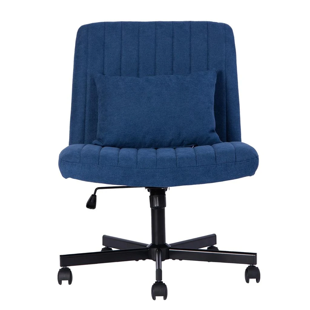 商品Streamdale Furniture|Streamdale Modern Linen Blue Criss Cross Office Chair - Product Details,价格¥1467,第1张图片