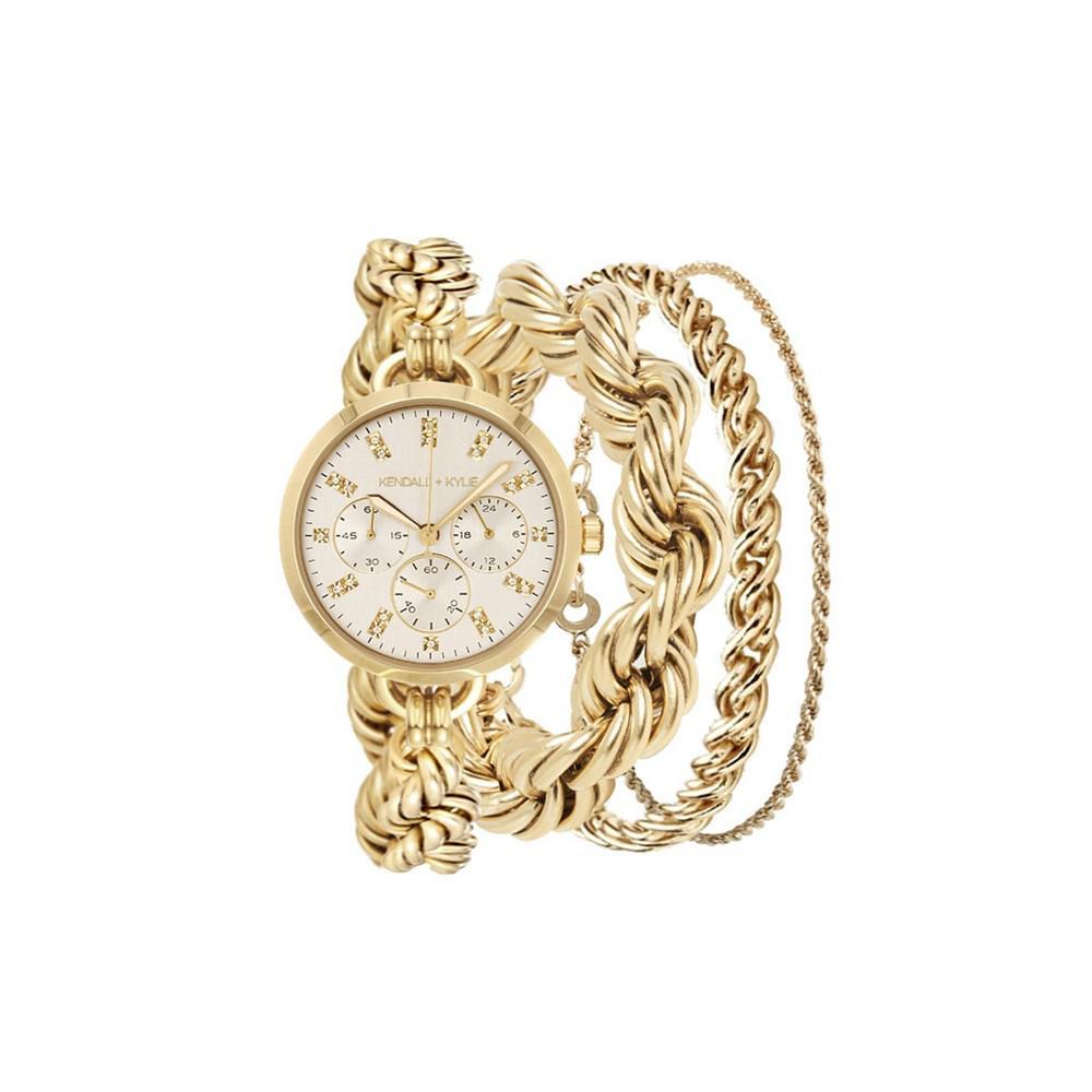 商品KENDALL & KYLIE|iTouch Women's Gold-Tone Metal Bracelet Watch,价格¥353,第1张图片