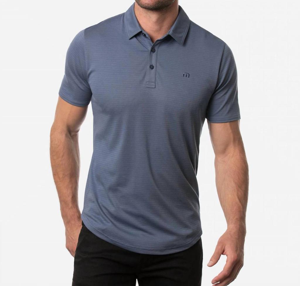 A Class Polo Shirt In Vintage Indigo image 2