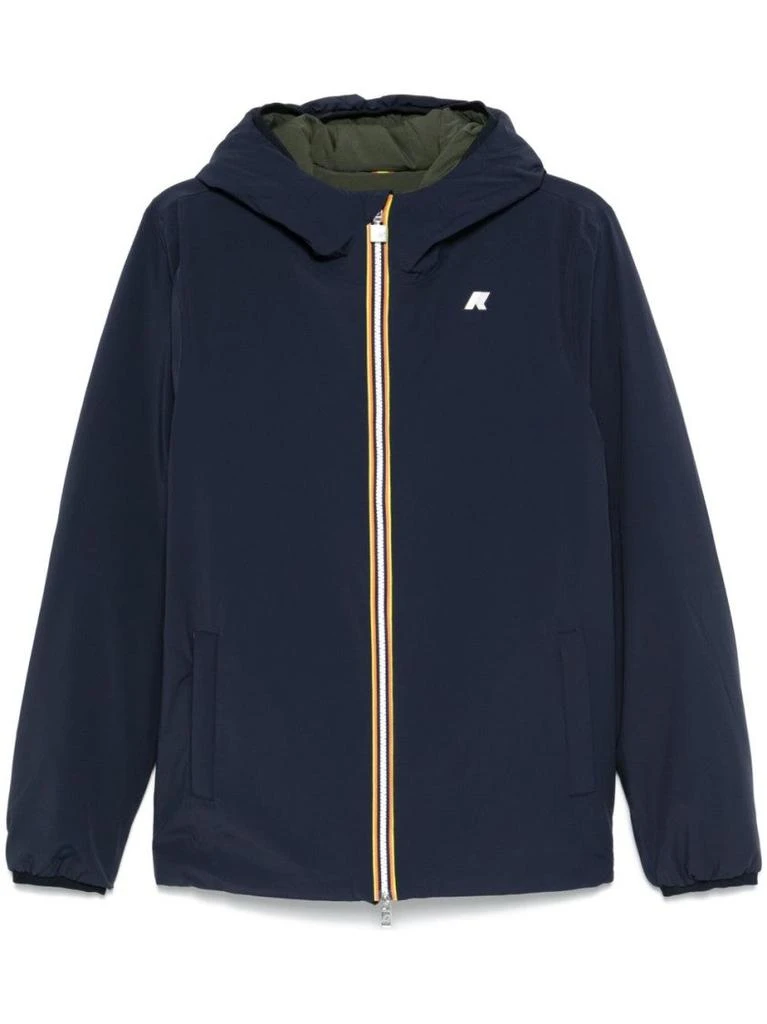 商品K-Way|Reversible Navy Blue And Khaki Padded Jacket,价格¥3207,第1张图片