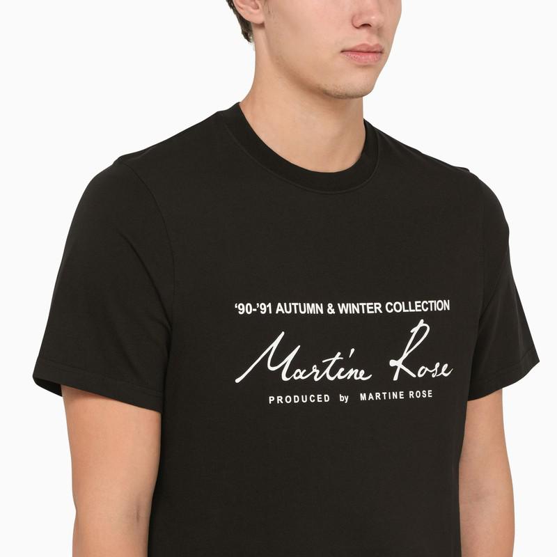Black crew neck t-shirt with logo print商品第5张图片规格展示