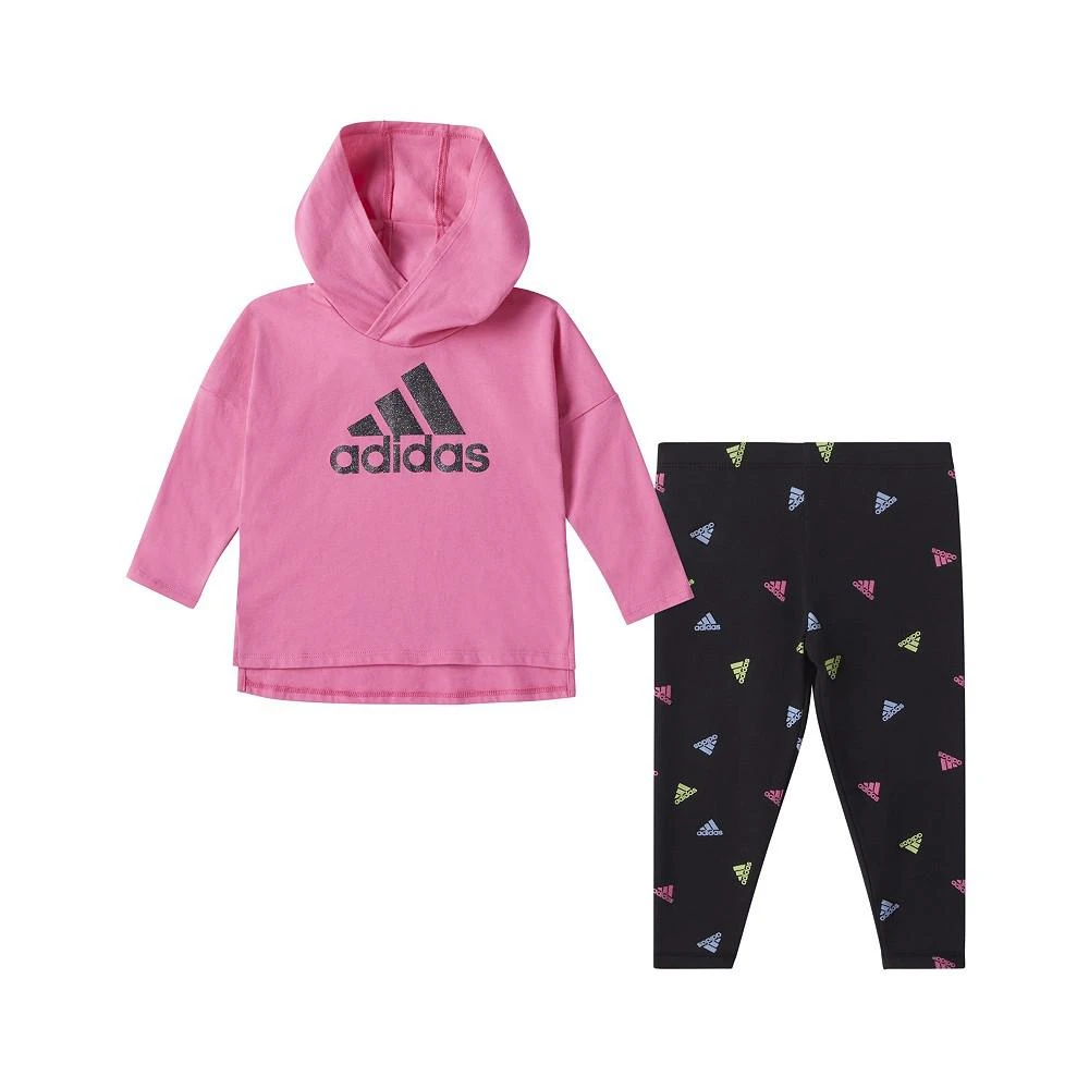 商品Adidas|Baby Girls Hooded T Shirt and Printed Leggings, 2 Piece Set,价格¥180,第1张图片