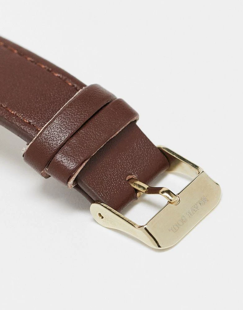 商品Brave Soul|Brave Soul slimline strap watch in tan,价格¥147,第4张图片详细描述