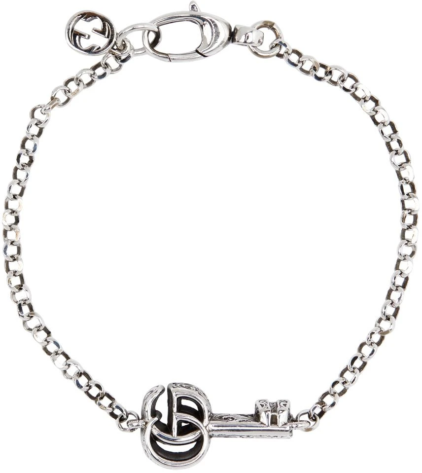 商品Gucci|Silver Double G Key Bracelet,价格¥2173,第2张图片详细描述