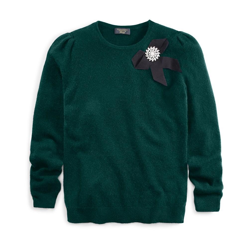 商品Charter Club|Women's 100% Cashmere Embellished Bow Sweater, Created for Macy's,价格¥657,第6张图片详细描述