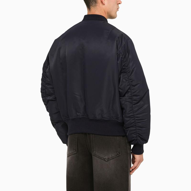 Blue nylon bomber jacket商品第3张图片规格展示
