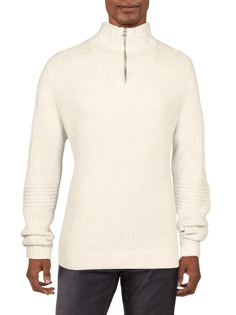 商品INC International|Mens Cable Knit Quarter-Zip Pullover Sweater,价格¥191,第2张图片详细描述