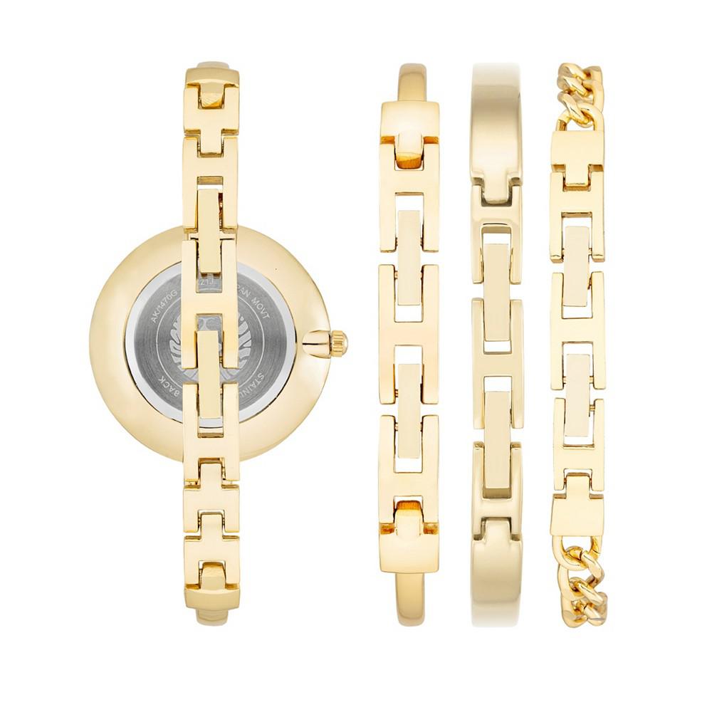 Women's Gold-Tone Alloy Bangle Fashion Watch 41mm Set 4 Pieces商品第3张图片规格展示