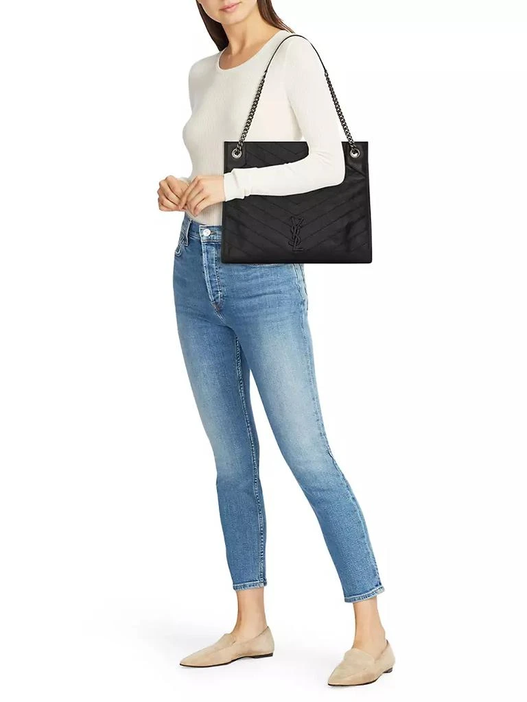 商品Yves Saint Laurent|Niki Medium Shopping Bag In Crinkled Vintage Leather,价格¥17648,第2张图片详细描述