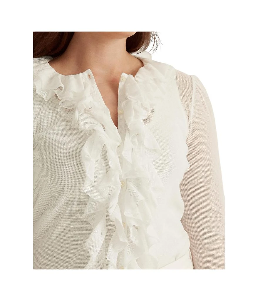 商品Ralph Lauren|Plus Size Ruffle-Trim Tulle Cardigan,价格¥538,第3张图片详细描述