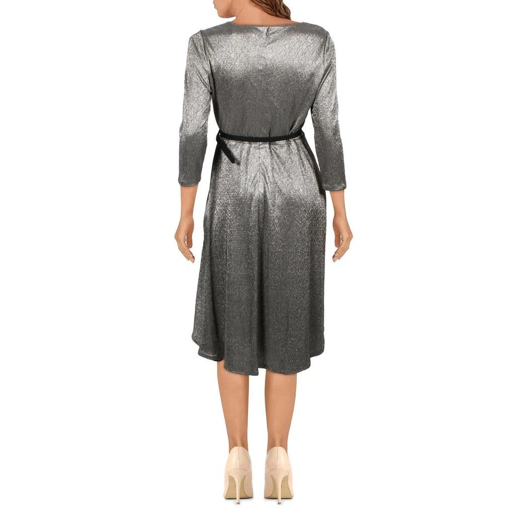 商品Ralph Lauren|Lauren Ralph Lauren Womens Metallic Knee Length Cocktail and Party Dress,价格¥175,第2张图片详细描述