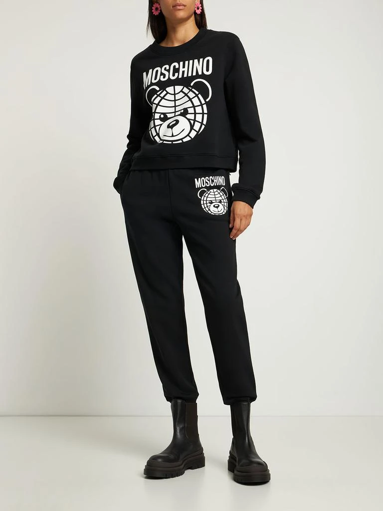 商品Moschino|Teddy Logo Print Cotton Sweatshirt,价格¥1125,第1张图片详细描述