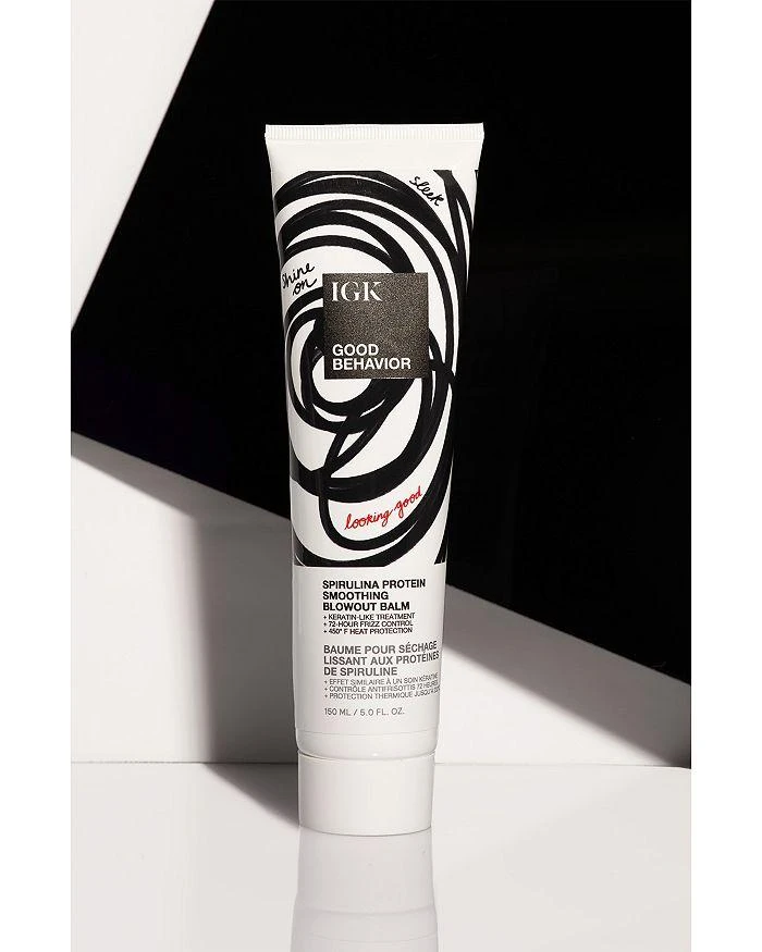 商品IGK Hair|Good Behavior Spirulina Protein Smoothing Blowout Balm 5 oz.,价格¥259,第2张图片详细描述