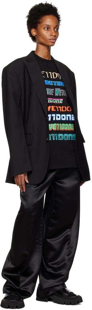 商品We11done|Black Multi Long Sleeve T-Shirt,价格¥804,第6张图片详细描述