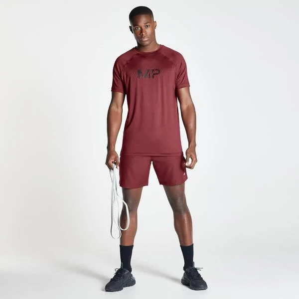 商品Myprotein|MP Men's Linear Line Graphic Essentials Training Short Sleeve T-Shirt - Dark Red,价格¥135,第2张图片详细描述