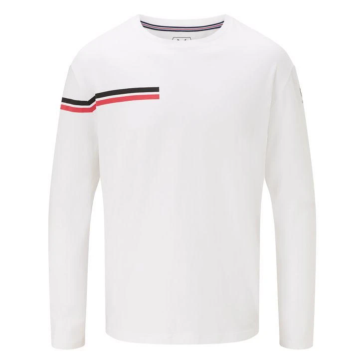 商品The Messi Store|Messi Dual Stripe Long Sleeve Crew Neck T-Shirt - White,价格¥224,第1张图片