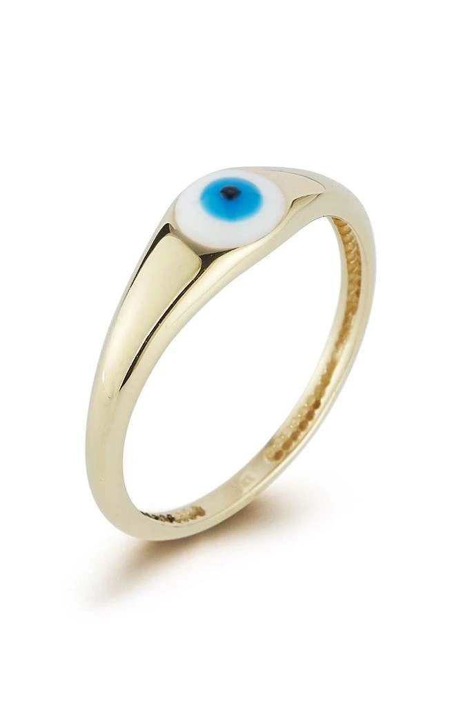 商品Ember Fine Jewelry|14K Gold Enamel Evil Eye Ring - Size 6,价格¥1311,第2张图片详细描述