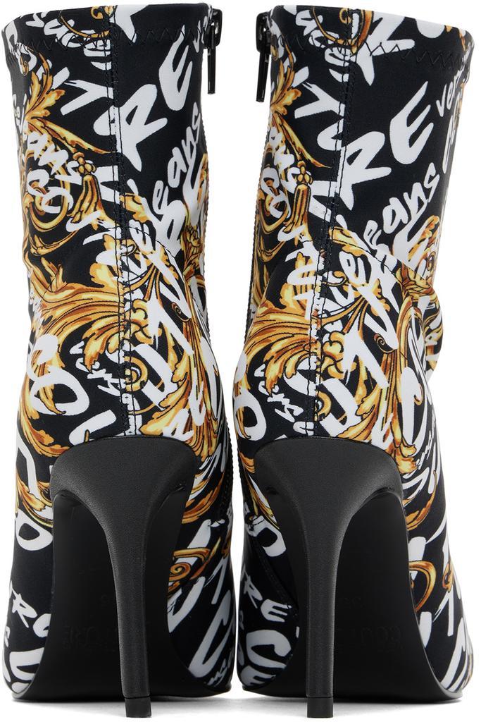 商品Versace|Black Brush Couture Scarlett Boots,价格¥1668,第4张图片详细描述