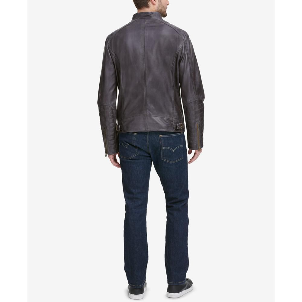 商品Cole Haan|Washed Leather Moto Jacket,价格¥3056,第6张图片详细描述