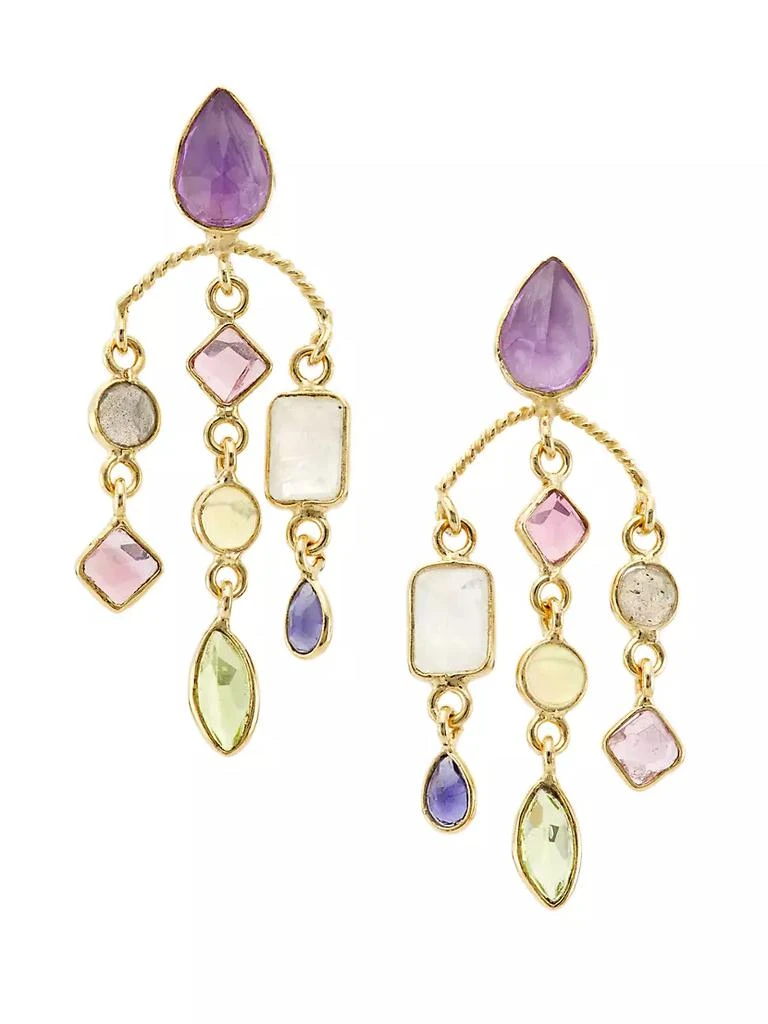 商品Room Service|Candies 24K-Gold-Plated &amp; Multi-Gemstone Mobile Drop Earrings,价格¥2346,第1张图片