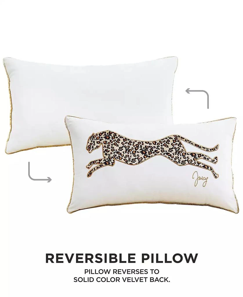 商品Juicy Couture|Velvet Cheetah Decorative Pillow, 14" x 24,价格¥232,第4张图片详细描述