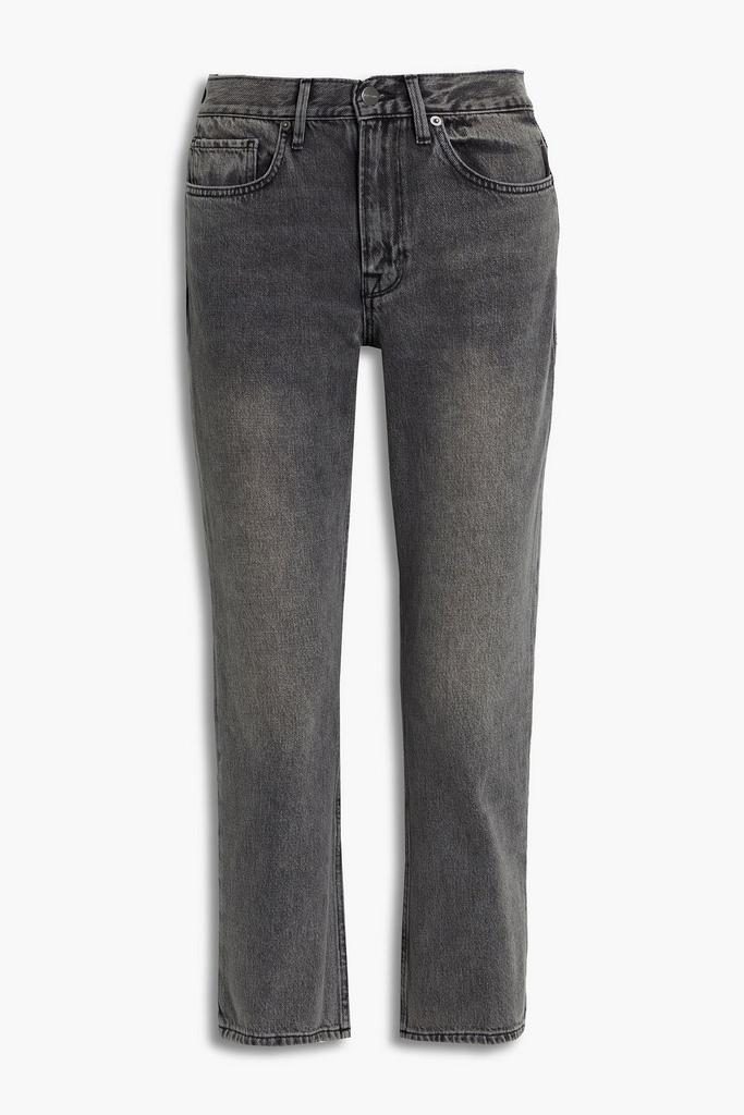 Le Piper cropped faded straight leg jeans商品第3张图片规格展示