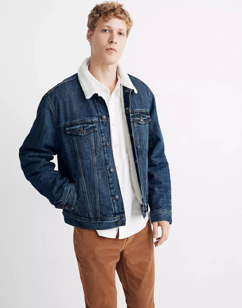 商品Madewell|Sherpa Classic Jean Jacket in Edmonson Wash,价格¥481,第1张图片