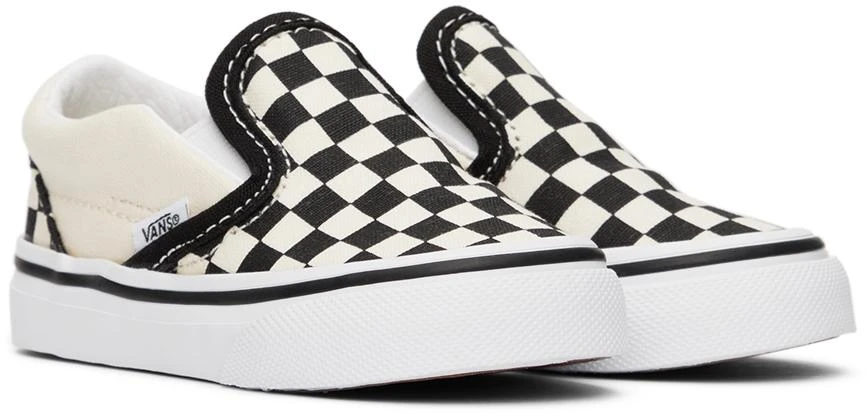 商品Vans|Baby Black & Off-White Classic Slip-On Sneakers,价格¥216,第4张图片详细描述