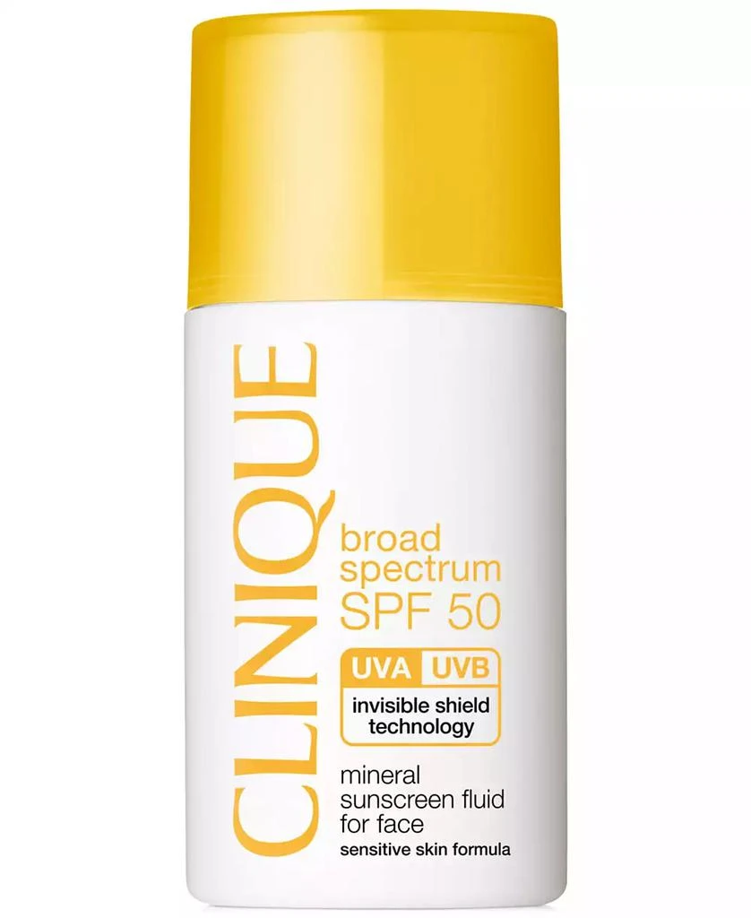 商品Clinique|Broad Spectrum SPF 50 Mineral Sunscreen Fluid For Face, 1 oz.,价格¥275,第1张图片